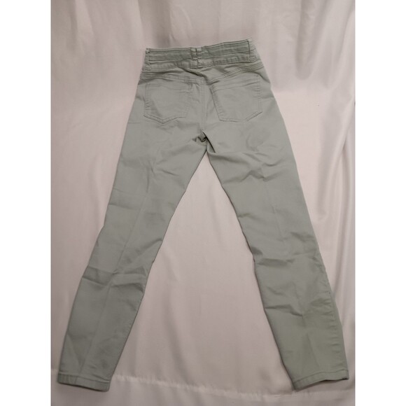 Rue21 Light Green Cropped High Waisted Skinny Jeans Three Button Size Small - Picture 3 of 5
